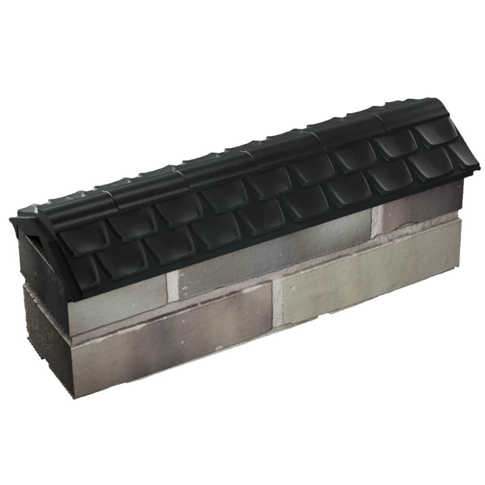 Парапет Zking Эльбрус Черный с посадкой на 0.5 кирпича (130мм)