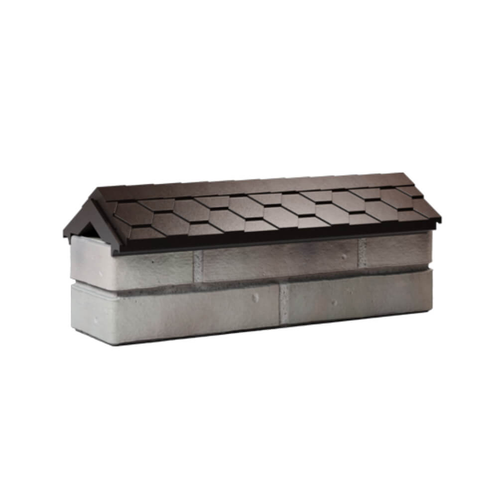 Парапет Zking Эверест Коричневый с посадкой на 0.5 кирпича (130мм)