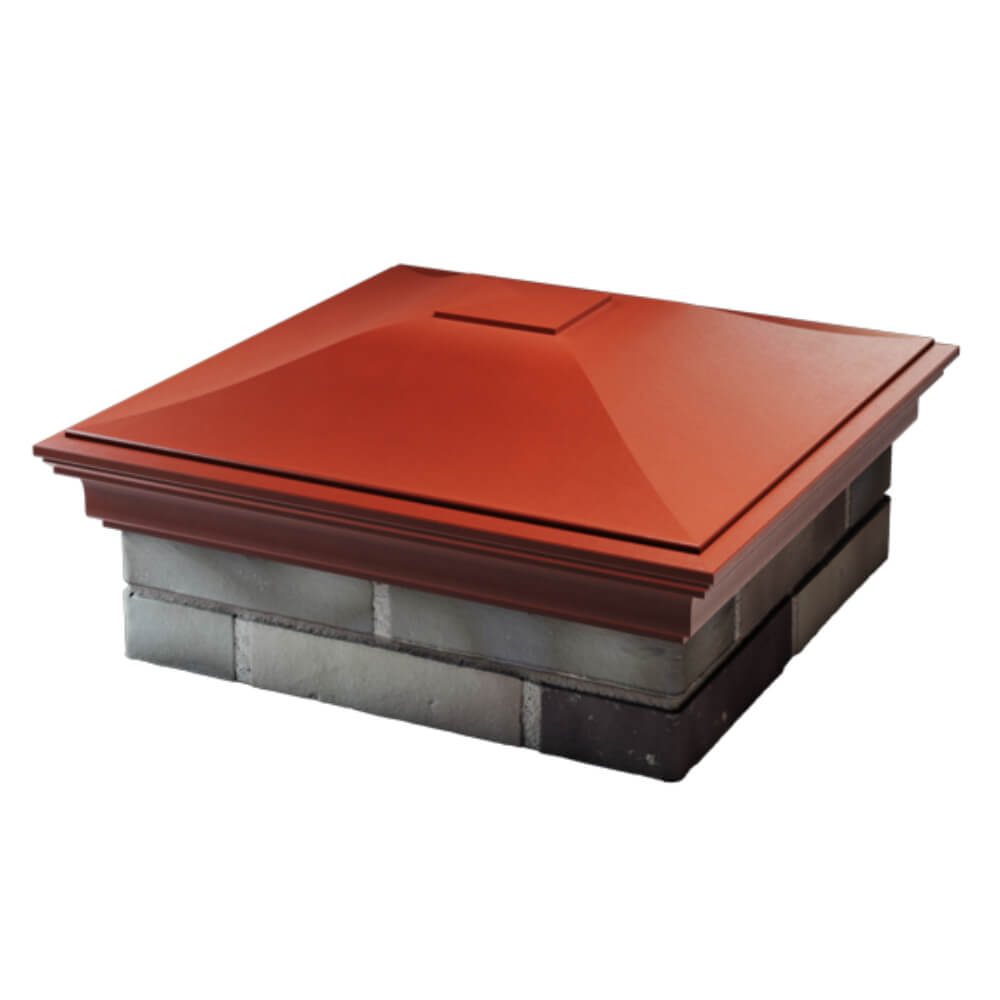 Колпак Zking Монблан Красный на столб 2х2 кирпича (515х515мм)